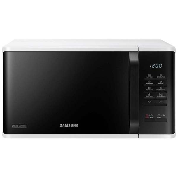 Cuptor cu microunde Solo Samsung, 23 Litri, 800W, Interior Ceramic, Curățare Ușoară, Quick Defrost, Alb