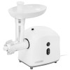 Masina de tocat carne Mesko, Putere 1500W, Capacitate 1kg/min, 3 Site Inox, Accesoriu Carnati/Kebbe, Functie marsarier, Alb
