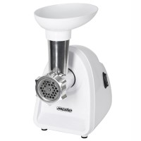Masina electrica de tocat carne Mesko, Putere maxima 1500W, Functie Marsarier, 3 Site interschimbabile din otel inoxidabil, Accesoriu preparare carnati, Culoare Alb