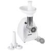 Masina electrica de tocat carne Mesko, Putere maxima 1500W, Functie Marsarier, 3 Site interschimbabile din otel inoxidabil, Accesoriu preparare carnati, Culoare Alb