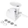 Masina electrica de tocat carne Mesko, Putere maxima 1500W, Functie Marsarier, 3 Site interschimbabile din otel inoxidabil, Accesoriu preparare carnati, Culoare Alb