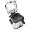 Friteuza cu ulei Mesko, 900W, Capacitate 1.5L, Termostat reglabil, Carcasa inox, Argintiu/Negru
