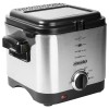 Friteuza cu ulei Mesko, 900W, Capacitate 1.5L, Termostat reglabil, Carcasa inox, Argintiu/Negru