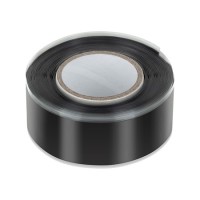 Banda autovulcanizantă 0.8x19mmx2.5m rebel - culoare neagră, material cauciuc siliconic