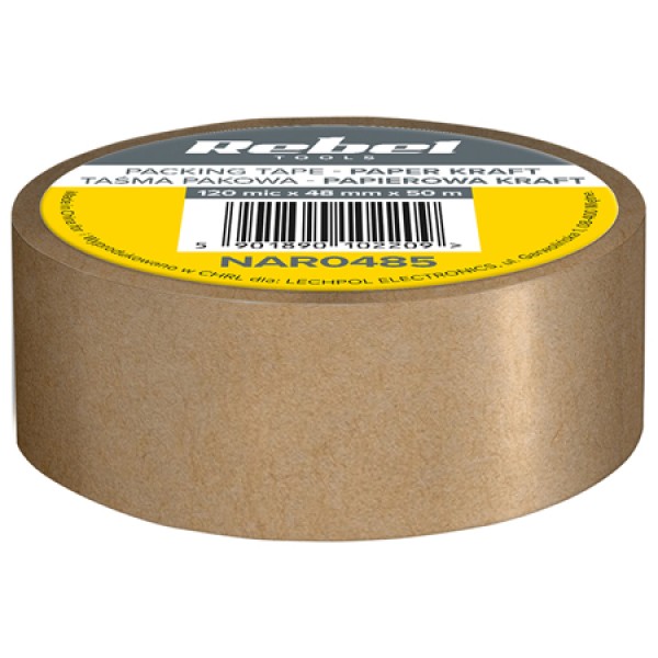 Banda adeziva ambalare kraft 120 mic x 48mm x 50m rebel