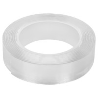 Banda dublu adeziva montaj 19mm/1.5m rebel - transparentă și reutilizabilă