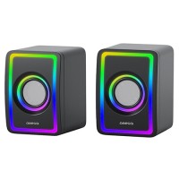 DIFUZOARE STEREO 2.0 6W RMS RGB USB 3.5MM