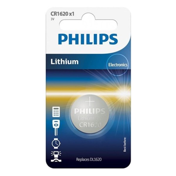 BATERIE LITHIUM CR1620 BLISTER 1 BUC PHILIPS BATERIE LITHIUM CR1620 BLISTER 1 BUC PHILIPS