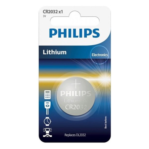 BATERIE LITHIUM CR2032 BLISTER 1 BUC PHILIPS BATERIE LITHIUM CR2032 BLISTER 1 BUC PHILIPS