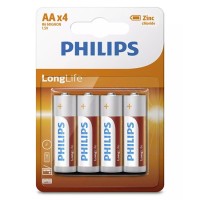 BATERIE LONGLIFE R6 AA BLISTER 4 BUC PHILIPS BATERIE LONGLIFE R6 AA BLISTER 4 BUC PHILIPS