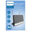 Antena tv digitala 4k philips - amplificare 48 db, design compact