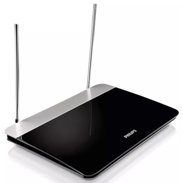 Antena tv digitala 4k philips - amplificare 47 db, design plat