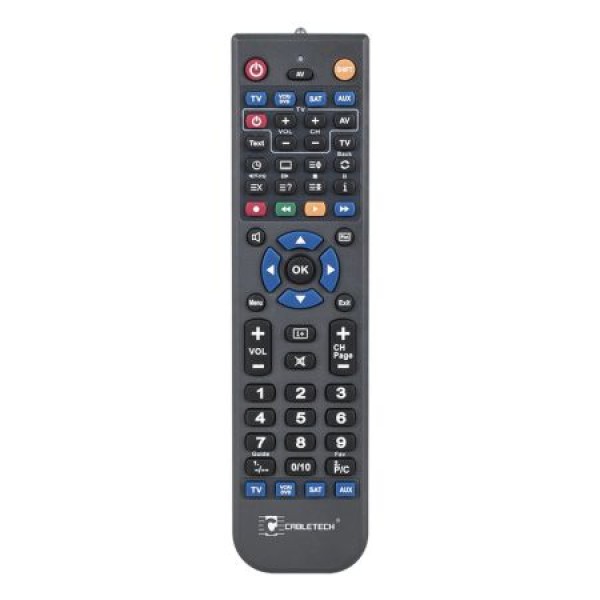 TELECOMANDA UNIVERSALA PROGRAMABILA 4 IN 1 CABLETECH TELECOMANDA UNIVERSALA PROGRAMABILA 4 IN 1 CABLETECH