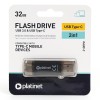 FLASH DRIVE USB 3.0 SI TYPE C 32GB C-DEPO PLATINET FLASH DRIVE USB 3.0 SI TYPE C 32GB C-DEPO PLATINET