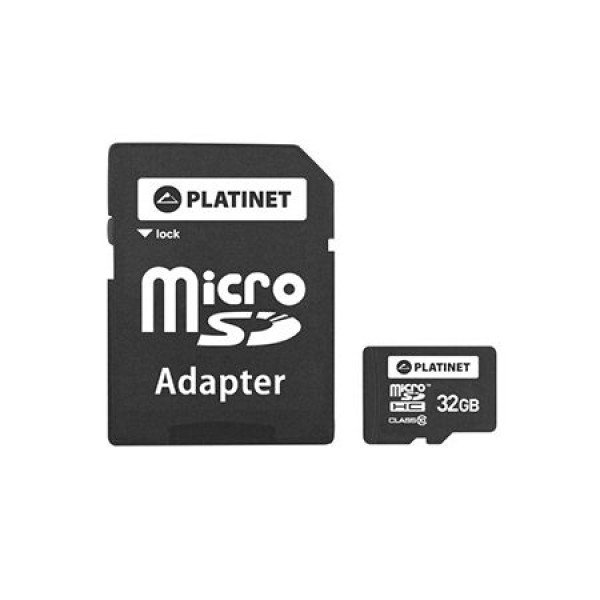 MICRO SD CARD CU ADAPTOR 32GB CLASA 10 PLATINET MICRO SD CARD CU ADAPTOR 32GB CLASA 10 PLATINET