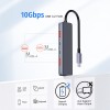 HUB 5 IN 1 10 GBS USB-C PD 100W ALUMINIU PLATINET HUB 5 IN 1 10 GBS USB-C PD 100W ALUMINIU PLATINET