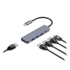 HUB 5 IN 1 USB-C PD 100W ALUMINIU PLATINET HUB 5 IN 1 USB-C PD 100W ALUMINIU PLATINET