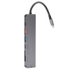 HUB 7 IN 1 USB-C PD 100W ALUMINIU PLATINET HUB 7 IN 1 USB-C PD 100W ALUMINIU PLATINET