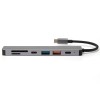 HUB 7 IN 1 USB-C PD 100W ALUMINIU PLATINET HUB 7 IN 1 USB-C PD 100W ALUMINIU PLATINET