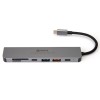 HUB 7 IN 1 USB-C PD 100W ALUMINIU PLATINET HUB 7 IN 1 USB-C PD 100W ALUMINIU PLATINET