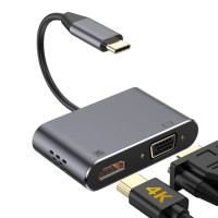 Adaptor tip c - hdmi 4k 30hz si vga (simultan) - soluție compactă