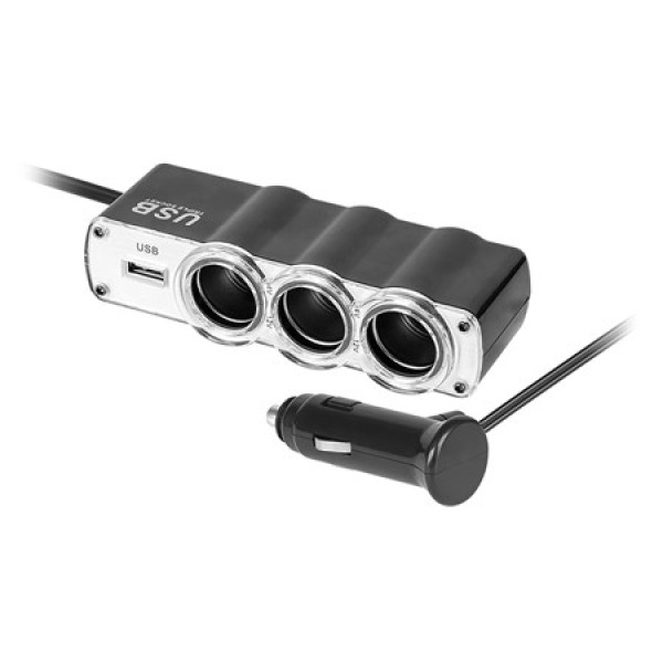 SPLITTER BRICHETA AUTO X3 CU USB SI CABLU PEIYING SPLITTER BRICHETA AUTO X3 CU USB SI CABLU PEIYING