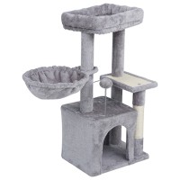 Ansamblu de joacă pentru pisici rebel animals 40x30x80 cm cu stâlp de zgâriat și căsuță