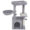 Ansamblu de joacă pentru pisici rebel animals 40x30x80 cm cu stâlp de zgâriat și căsuță