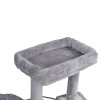 Ansamblu de joacă pentru pisici rebel animals 40x30x80 cm cu stâlp de zgâriat și căsuță
