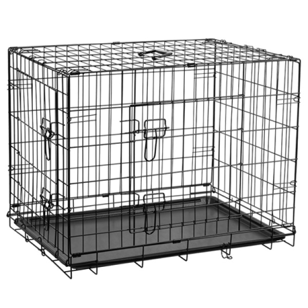 Tarc metalic pentru câini rebel animals 91x60x67 cm, construcție solidă, pliabil