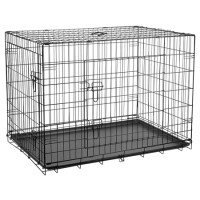 Tarc metalic pentru câini rebel animals 122x76x83 cm, pliabil, uși cu încuietori