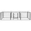 Tarc modular pentru câini 8 panouri 80x60 cm rebel anim, construcție solidă