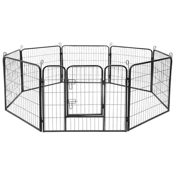 Tarc modular pentru câini 8 panouri 80x60 cm rebel anim, construcție solidă