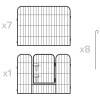 Tarc modular pentru câini 8 panouri 80x60 cm rebel anim, construcție solidă