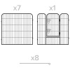 Tarc modular pentru câini rebel anim 80x80 cm, construcție solidă, extensibil
