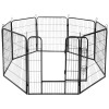 Tarc modular pentru câini 8 panouri 80x100 cm rebel ani pentru interior și exterior