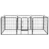 Tarc modular pentru câini 8 panouri 80x100 cm rebel ani pentru interior și exterior