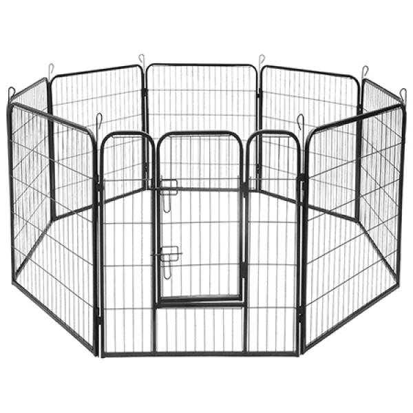 Tarc modular pentru câini 8 panouri 80x100 cm rebel ani pentru interior și exterior