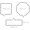 Tarc modular pentru câini 8 panouri 80x100 cm rebel ani pentru interior și exterior