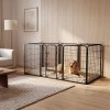 Tarc modular pentru câini 8 panouri 80x100 cm rebel ani pentru interior și exterior