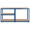 RAFT METALIC 5 POLITE 750K MDF 180X90X40 ALBASTRU REBEL