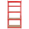 RAFT METALIC 5 POLITE 750KG MDF 180X90X40 ROSU REBEL