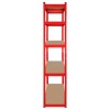 RAFT METALIC 5 POLITE 750KG MDF 180X90X40 ROSU REBEL