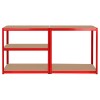 RAFT METALIC 5 POLITE 750KG MDF 180X90X40 ROSU REBEL