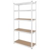 RAFT METALIC 5 POLITE 750KG MDF 180X90X40 ALB REBEL