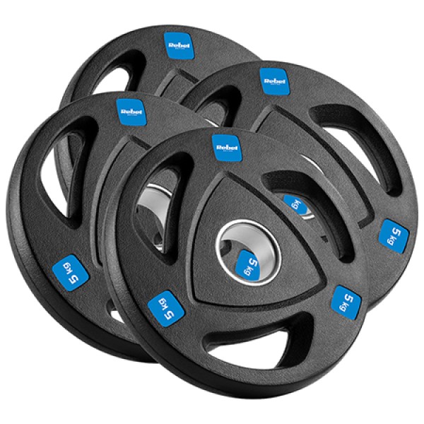Set greutăți disc cauciucat 4 x 5 kg rebel activ