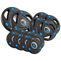 Disc greutate fontă cauciucată set 30 kg rebel active