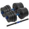 Halteră reglaabilă rebel active 2 x 15 kg cu conector și greutăți variate Halteră reglaabilă rebel active 2 x 15 kg cu conector și greutăți variate