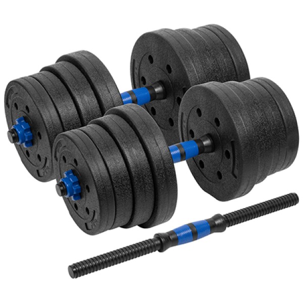 Halteră reglaabilă rebel active 2 x 15 kg cu conector și greutăți variate Halteră reglaabilă rebel active 2 x 15 kg cu conector și greutăți variate