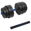 Gantere reglabile cu conector 20 kg rebel active - set completo de greutăți